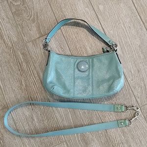 Coach turquoise patent leather Small purse